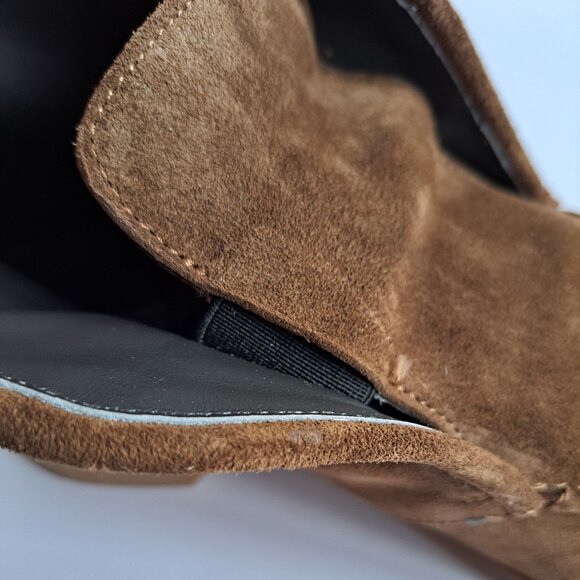 NEW Di Bianco Fidenza Men's Brown Suede Slip On Ankle Boots Shoes - Picture 13 of 16